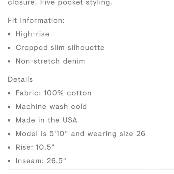 Mother Jeans | NWT dazzler superior ankle straight crop - Picture 4 of 11